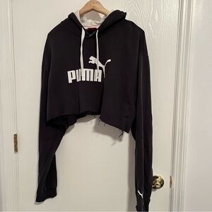 Vintage Puma Navy Crop Sweatshirt
